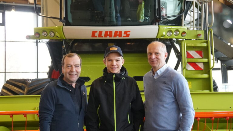 Svein Bjerke, Ole Kristian og Erling Hjørnegård synes alle det var interessant å besøke CLAAS og Lemken.